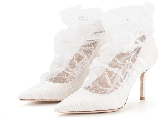 (Women) Jimmy Choo Lavish 85 'Shiny Tulle White' LAVISH85ZXC0C8065 Lookbook (Women) Jimmy Choo Lavish 85 'Shiny Tulle White' LAVISH85ZXC0C8065
