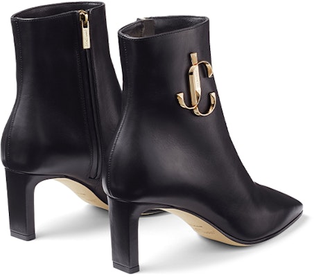 (W) Botas de Cuero Jimmy Choo Tobilleras 'Negro' con 'Logo Dorado' MINONRI65clf010003 Lookbook (W) Botas de Cuero Jimmy Choo Tobilleras 'Negro' con 'Logo Dorado' MINONRI65clf010003