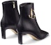 Lookbook (W) 지미 추 가죽 앵클 부츠 '블랙' '골드 로고' MINONRI65clf010003