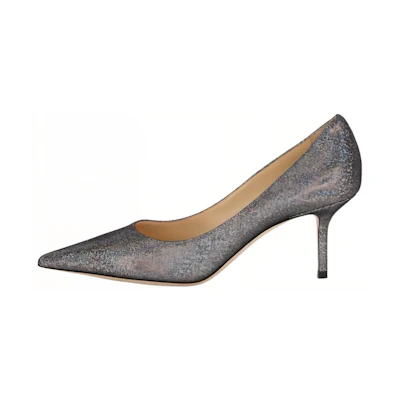 (W) Jimmy Choo Leather Colorblock 'Grey Block Heel'