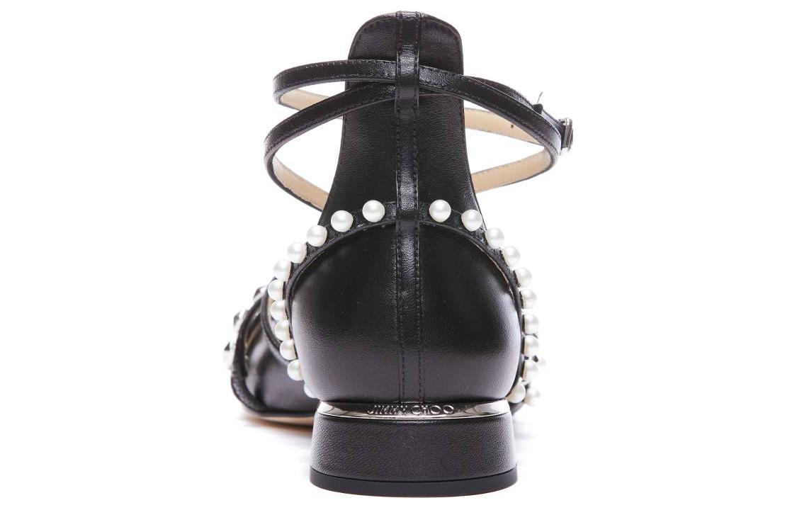 (W) Jimmy Choo Leather Pointed Toe Lace-Up 'Black' 圖 5