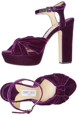 (W) 지미추 가죽 샌들 '퍼플 원스트랩' HELOISE120VEL Shop (W) 지미추 가죽 샌들 '퍼플 원스트랩' HELOISE120VEL