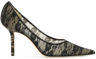 Order (W) Jimmy Choo Stiletto Hak Tinggi Kulit ''Hitam'' LOVE85LACBLACK