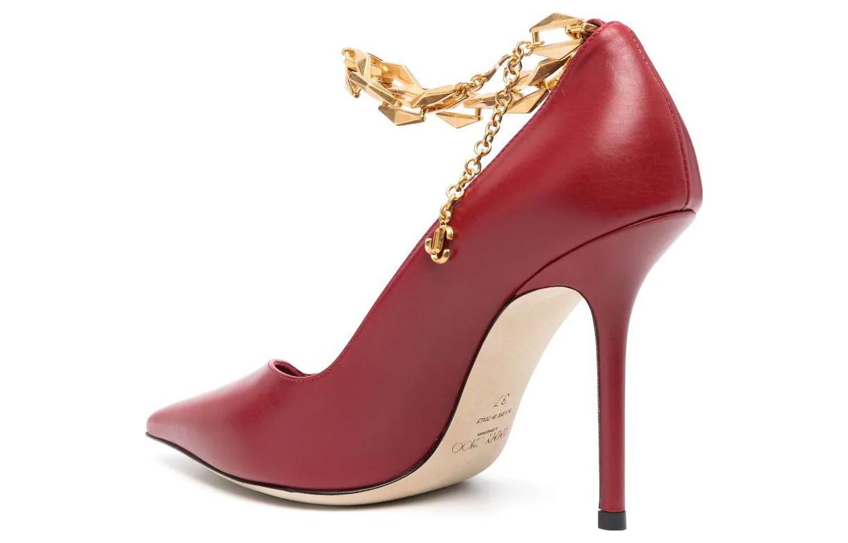 Lookbook (W) Jimmy Choo Tacones de Cuero 'Rojo Brillante' DIAMONDTALURA100CLF