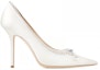 Order (Women) Jimmy Choo Love 100 'Ivory Satin Crystal Ankle Chain' LOVE100CNZ