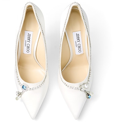 (Women) Jimmy Choo Love 100 'Ivory Satin Crystal Ankle Chain' LOVE100CNZ Lookbook (Women) Jimmy Choo Love 100 'Ivory Satin Crystal Ankle Chain' LOVE100CNZ