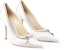 (Women) Jimmy Choo Love 100 'Ivory Satin Crystal Ankle Chain' LOVE100CNZ