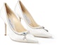 Lookbook (Women) Jimmy Choo Love 100 'Ivory Satin Crystal Ankle Chain' LOVE100CNZ