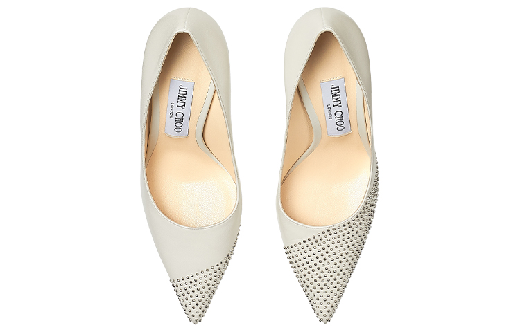 Lookbook (W) Jimmy Choo Love 100 ''拿铁色柔软迷你铆钉高跟鞋'' LOVE100XNS0C7368