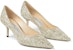 (Women) Jimmy Choo Love 65 'Dazzling Glitter Fabric Silver Sand' LOVE65TITOO