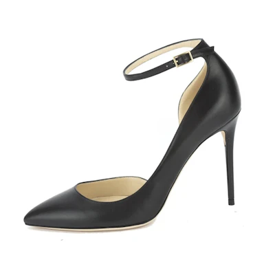 (W) Jimmy Choo Luck High Heels 'Black Leather Tie'
