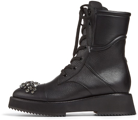 (Women) Jimmy Choo Martin Boots 'Black Grainy Leather' HADLEYFLATYAS0C6123 Buy (Women) Jimmy Choo Martin Boots 'Black Grainy Leather' HADLEYFLATYAS0C6123