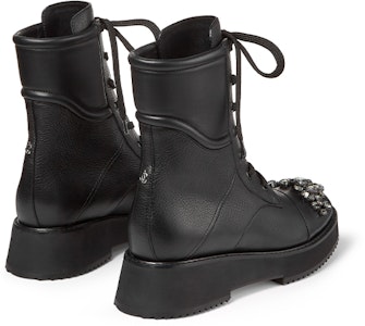 (W) Jimmy Choo Martin 靴子 '黑色顆粒皮革' HADLEYFLATYAS0C6123 Lookbook (W) Jimmy Choo Martin 靴子 '黑色顆粒皮革' HADLEYFLATYAS0C6123