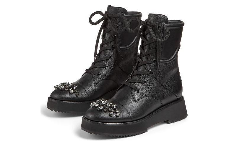 Purchase (W) Botas Jimmy Choo Martin 'Cuero Granulado Negro' HADLEYFLATYAS0C6123