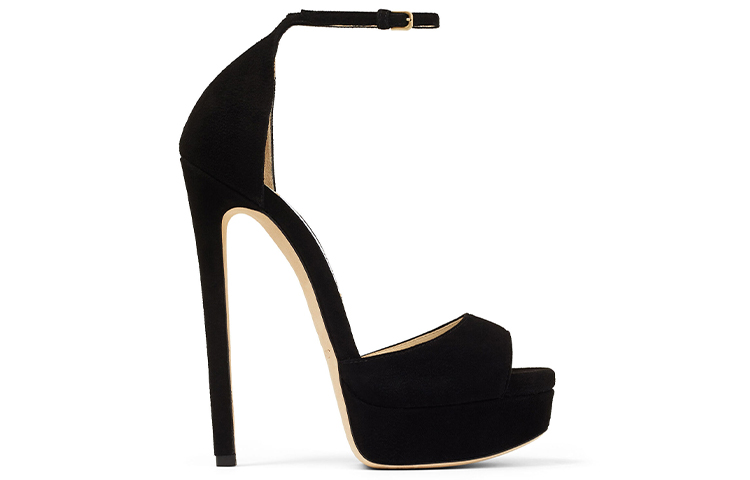 (W) Jimmy Choo Max 150 High Heel Sandals 'Black Suede' 圖 2