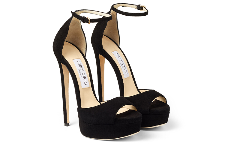 (W) Jimmy Choo Max 150 High Heel Sandals 'Black Suede' 圖 3