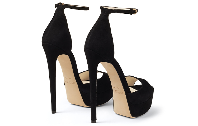(W) Jimmy Choo Max 150 High Heel Sandals 'Black Suede' 圖 4