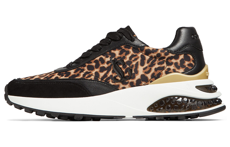 (Women) Jimmy Choo Memphis Low-Top Casual Sneakers MEMPHIS LACE UP FVZT Leopard Print.