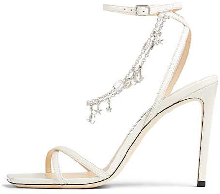(Women) Jimmy Choo Metz 100 High Heel Sandals 'White' METZ100YCH080258 Buy (Women) Jimmy Choo Metz 100 High Heel Sandals 'White' METZ100YCH080258