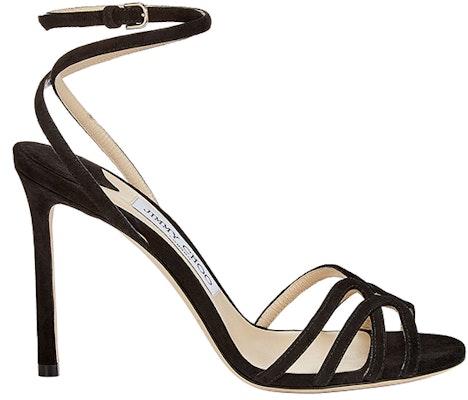 (Women) Jimmy Choo Mimi 100 High Heels Sandals 'Black Suede' MIMI100SUE Order (Women) Jimmy Choo Mimi 100 High Heels Sandals 'Black Suede' MIMI100SUE