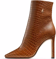 (Women) Jimmy Choo Minori 100 Ankle Boots 'Embossed Leather Brown' MINORI100CCL (Women) Jimmy Choo Minori 100 Ankle Boots 'Embossed Leather Brown' MINORI100CCL