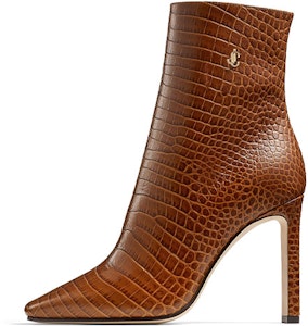 (W) Jimmy Choo Minori 100 压纹棕色皮革短靴 MINORI100CCL Buy (W) Jimmy Choo Minori 100 压纹棕色皮革短靴 MINORI100CCL