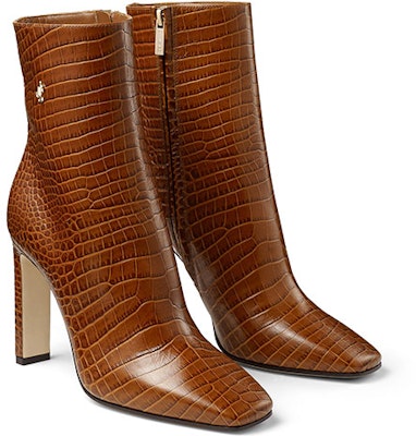 (Women) Jimmy Choo Minori 100 Ankle Boots 'Embossed Leather Brown' MINORI100CCL Lookbook (Women) Jimmy Choo Minori 100 Ankle Boots 'Embossed Leather Brown' MINORI100CCL