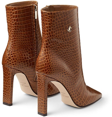 (Women) Jimmy Choo Minori 100 Ankle Boots 'Embossed Leather Brown' MINORI100CCL Shop (Women) Jimmy Choo Minori 100 Ankle Boots 'Embossed Leather Brown' MINORI100CCL