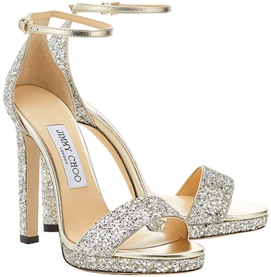(Women) Jimmy Choo Misty 120 High Heels Sandals 'Silver Glitter Fabric' MISTY120CGF Lookbook (Women) Jimmy Choo Misty 120 High Heels Sandals 'Silver Glitter Fabric' MISTY120CGF