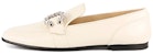 (Women) Jimmy Choo Moccasin 'White Gemstone' MANIFLATAYULATTE