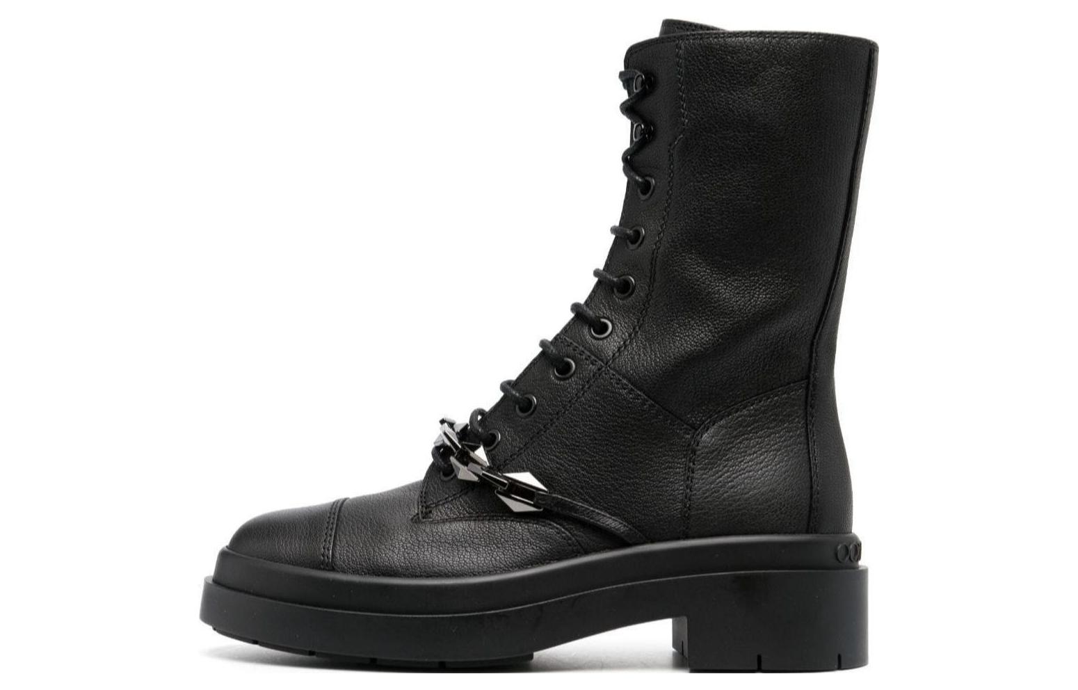 (Women) Jimmy Choo Nari Ankle Boot 'Black Pebble-Grain Leather' NARIFLATAUQ