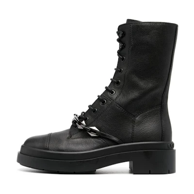 (W) Jimmy Choo Nari Ankle Boot 'Black Pebble-Grain Leather'