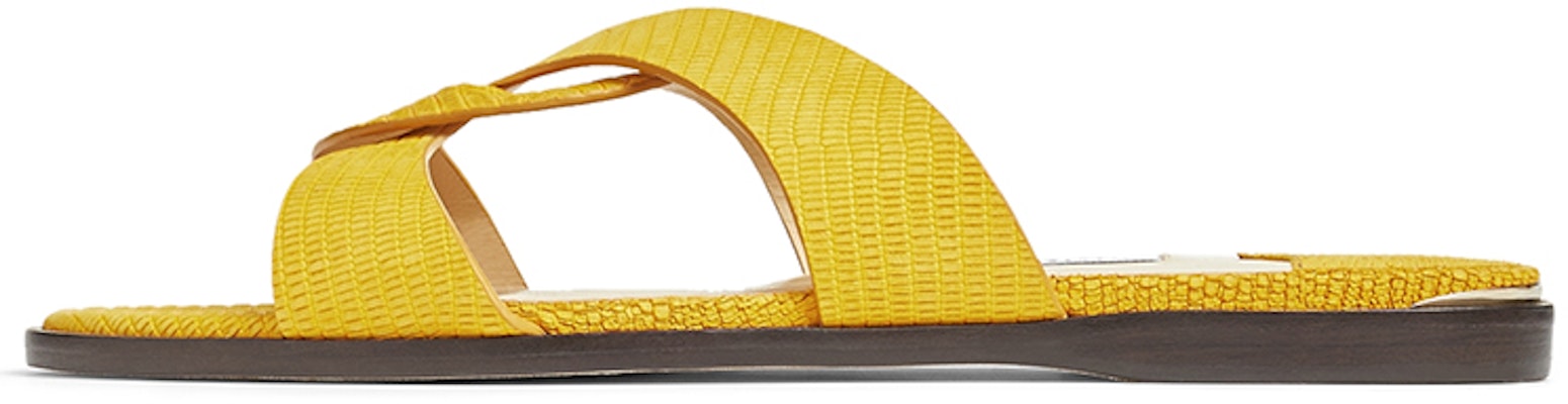 (W) Jimmy Choo 牛巴革拖鞋 ''黄色皮革'' ATIAFLATNUL Buy (W) Jimmy Choo 牛巴革拖鞋 ''黄色皮革'' ATIAFLATNUL