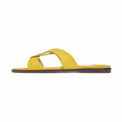 (W) Jimmy Choo Nubuck Slipper 'Yellow Leather'