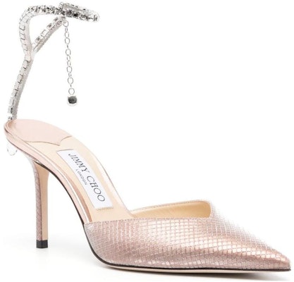 (Women) Jimmy Choo Pointed Toe Mule 'Pink Block Heel' SAEDA85AOF Order (Women) Jimmy Choo Pointed Toe Mule 'Pink Block Heel' SAEDA85AOF