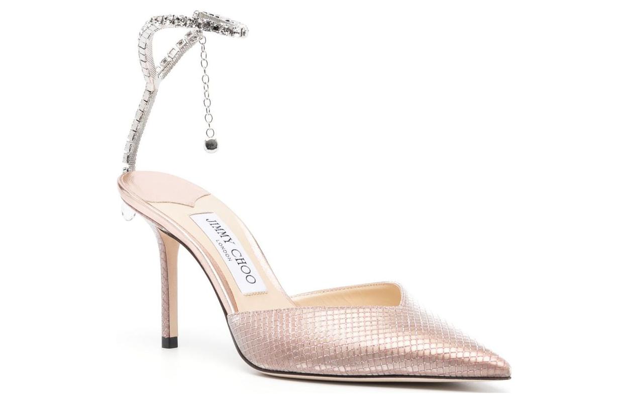Order (W) Jimmy Choo Mule de Punta Fina 'Tacón Bloque Rosa' SAEDA85AOF