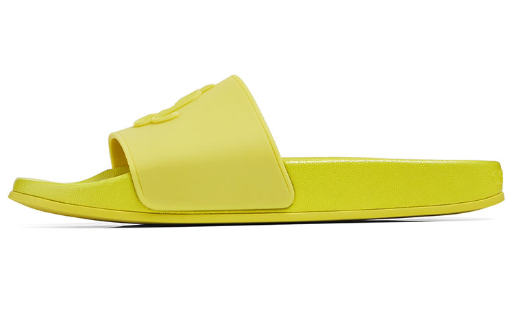 (Women) Jimmy Choo Port/F Monogram Lime Green Slide Sandals PORTFJCB Lime Green
