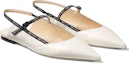 Lookbook (Women) Jimmy Choo Ree Flat 'Milk White Patent Leather' REEFLATJWR