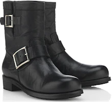 Lookbook (W) Jimmy Choo 黑色皮革騎士靴 YOUTHBKU010003