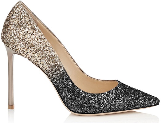 (W) Jimmy Choo Romy 100 'Negro Oro' ROMY100CGD-BLACKNUDE Shop (W) Jimmy Choo Romy 100 'Negro Oro' ROMY100CGD-BLACKNUDE