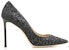(Women) Jimmy Choo Romy 100 'Black Sequin' ROMY100CGF-BLACK