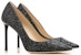 (Women) Jimmy Choo Romy 100 'Black Sequin' ROMY100CGF-BLACK