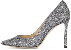 (Women) Jimmy Choo Romy 100 'Star Glitter Silver' ROMY100ARG-GUNMETALMIX (Women) Jimmy Choo Romy 100 'Star Glitter Silver' ROMY100ARG-GUNMETALMIX