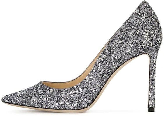 (Women) Jimmy Choo Romy 100 'Star Glitter Silver' ROMY100ARG-GUNMETALMIX Buy (Women) Jimmy Choo Romy 100 'Star Glitter Silver' ROMY100ARG-GUNMETALMIX