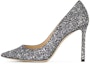 Buy (Women) Jimmy Choo Romy 100 'Star Glitter Silver' ROMY100ARG-GUNMETALMIX