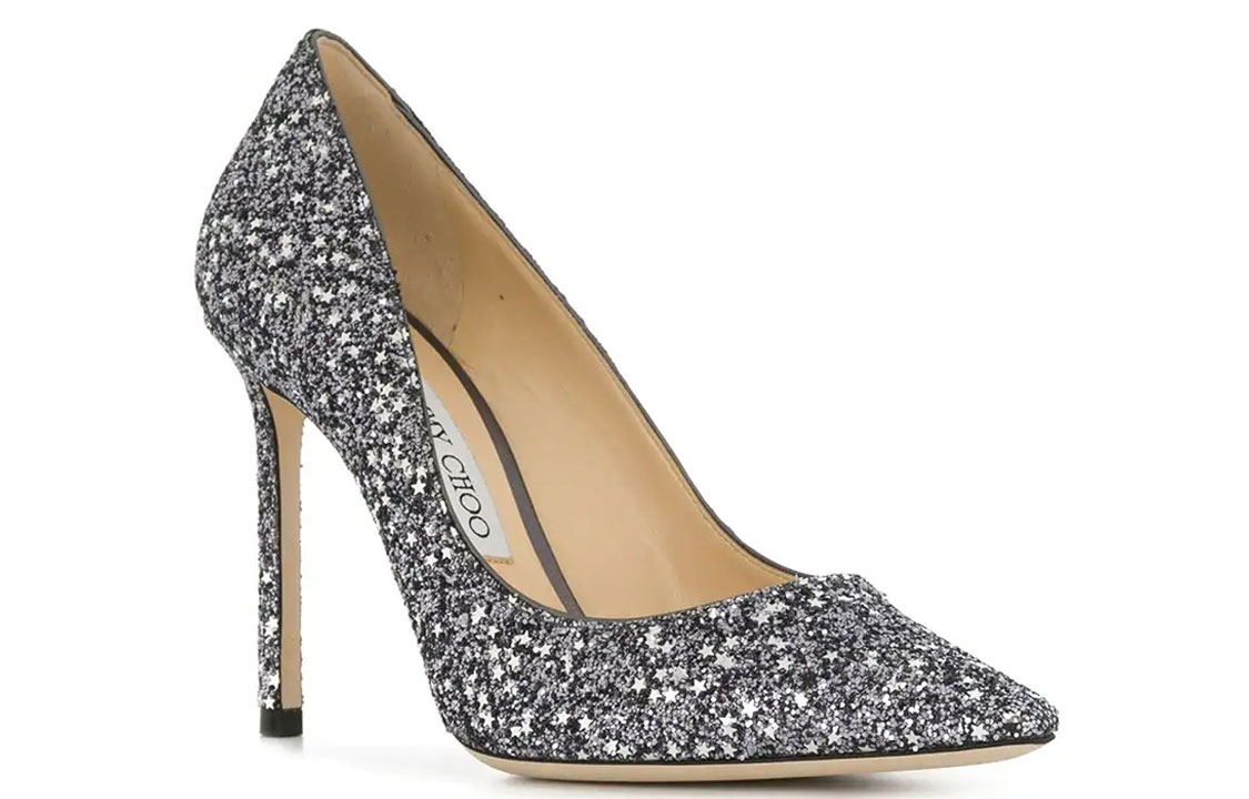 Order (W) Jimmy Choo Romy 100 ''Star Glitter Perak'' ROMY100ARG-GUNMETALMIX