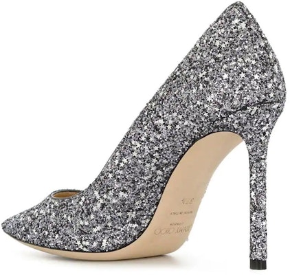 (W) Jimmy Choo Romy 100 'Star Glitter Plata' ROMY100ARG-GUNMETALMIX Lookbook (W) Jimmy Choo Romy 100 'Star Glitter Plata' ROMY100ARG-GUNMETALMIX