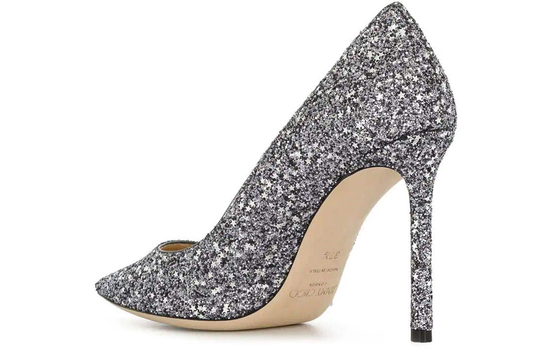 Lookbook (W) Jimmy Choo Romy 100 ''Star Glitter Perak'' ROMY100ARG-GUNMETALMIX