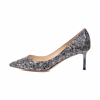 (W) Jimmy Choo Romy 60 'Blue Pointed-Toe High Heels'