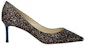 (Women) Jimmy Choo Romy 60 'Gold Black Glitter' ROMY60TGFAMETHYSTMIX